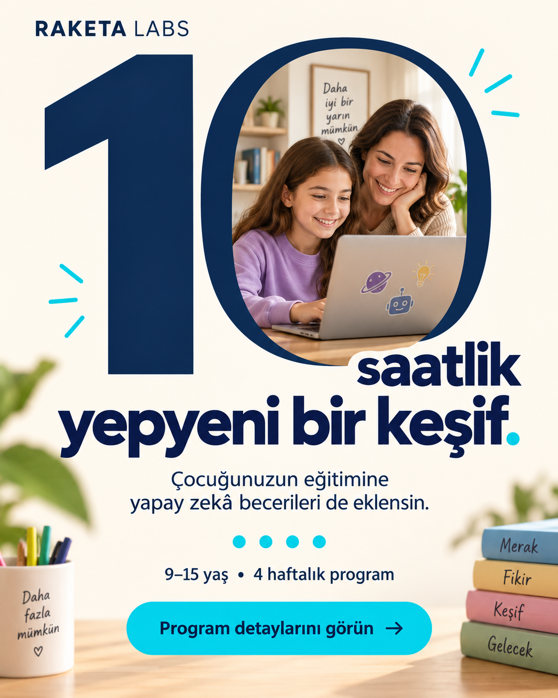 10 saatlik yeni bir keşif — Raketa Labs kurs afişi